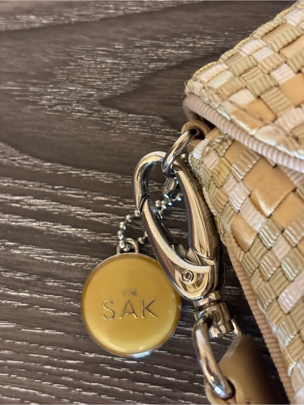 NWT The Sak Gen Flap Grosgrain Woven Shoulder Bag Beige Ivory Multi Style 100342